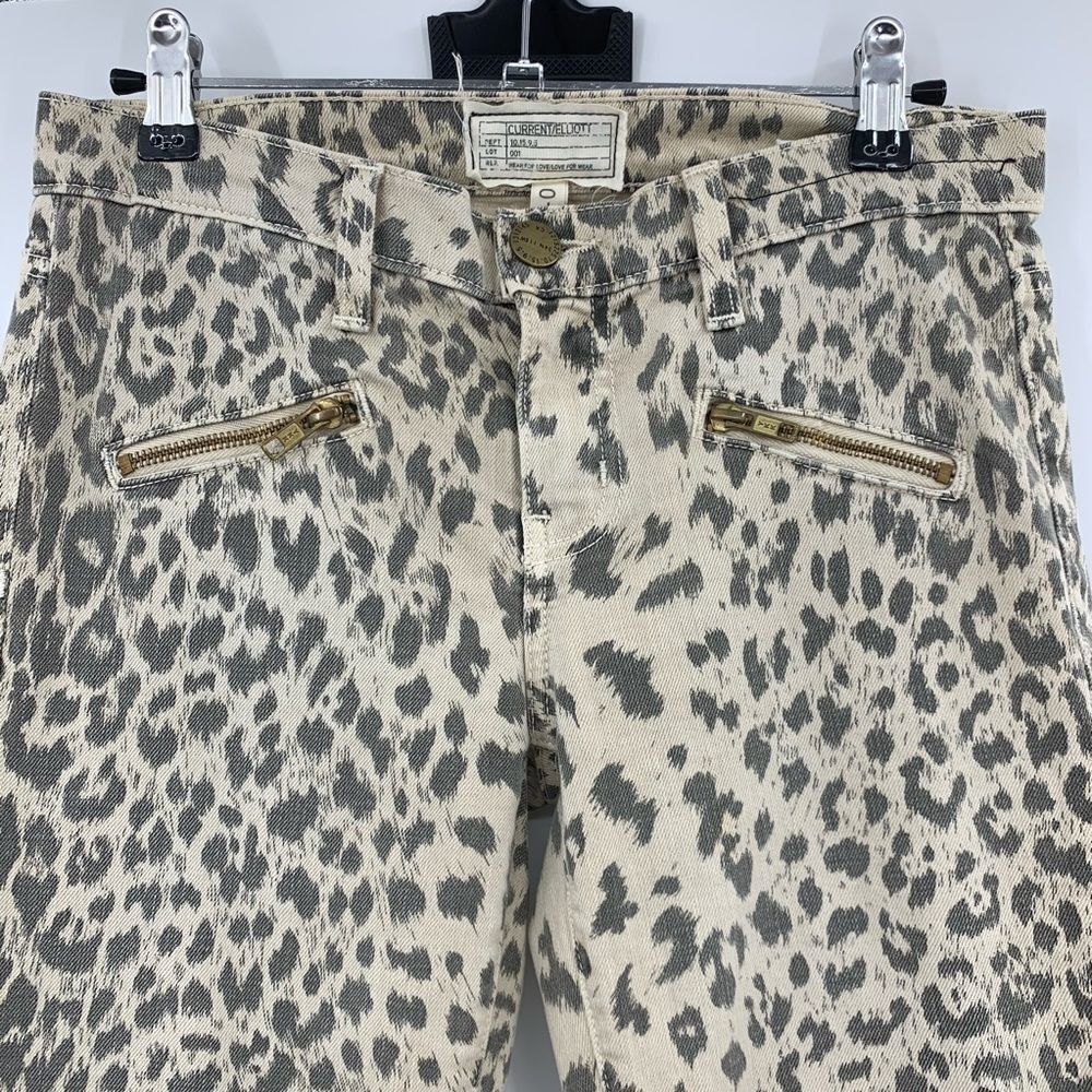 Current/Elliott Soho Zip Stiletto‎ Leopard Jeans - Picture 2 of 5